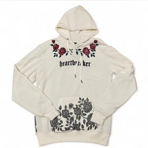 Rue 21 Cornerstore Bodega White Graphic Hoodie Sweatshirt, Floral, Men’s Medium